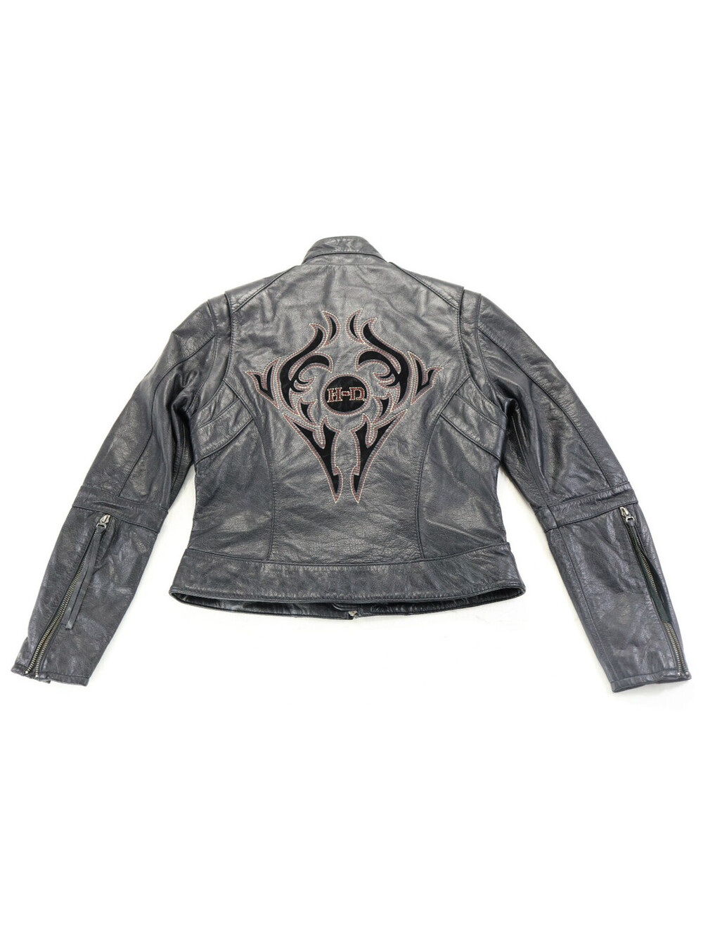 harley davidson jacket M black leather vintage Moon Shadow soft tribal zip nwt